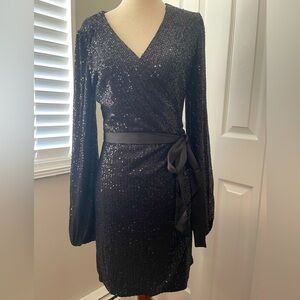 Sequin Tie Wrap Dress from VICI - NWT
